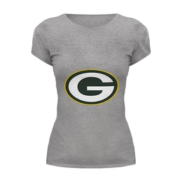 Заказать женскую футболку в Москве. Футболка базовая Green Bay Packers от dobryidesign - готовые дизайны и нанесение принтов.