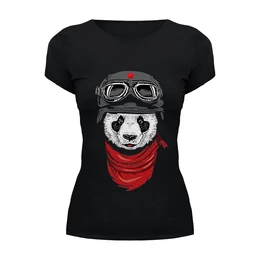 Заказать женскую футболку в Москве. Футболка базовая Soviet panda от priceless - готовые дизайны и нанесение принтов.