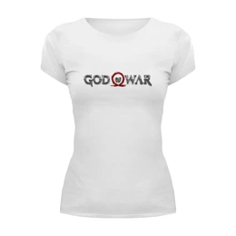 Заказать женскую футболку в Москве. Футболка базовая God of War от THE_NISE  - готовые дизайны и нанесение принтов.