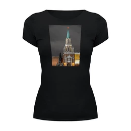 Заказать женскую футболку в Москве. Футболка базовая Никольская башня от Anstey  - готовые дизайны и нанесение принтов.