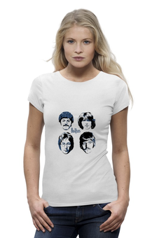 Заказать женскую футболку в Москве. Футболка базовая The Beatles от Fedor - готовые дизайны и нанесение принтов.