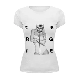 Заказать женскую футболку в Москве. Футболка базовая Fergie от Vladec11 - готовые дизайны и нанесение принтов.