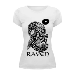 Заказать женскую футболку в Москве. Футболка базовая Raven Brand от Raven - готовые дизайны и нанесение принтов.