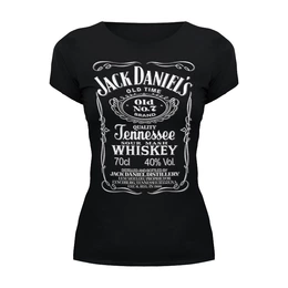 Заказать женскую футболку в Москве. Футболка базовая Jack Daniel’s от balden - готовые дизайны и нанесение принтов.