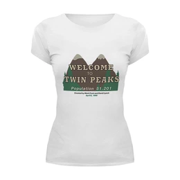 Заказать женскую футболку в Москве. Футболка базовая Twin peaks от Djimas Leonki - готовые дизайны и нанесение принтов.