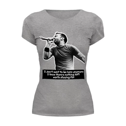 Заказать женскую футболку в Москве. Футболка базовая Rise Against от Just Paul - готовые дизайны и нанесение принтов.