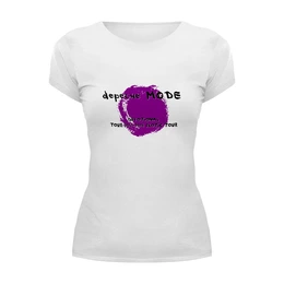 Заказать женскую футболку в Москве. Футболка базовая Depeche Mode SOFAD от Black Pimpf - готовые дизайны и нанесение принтов.