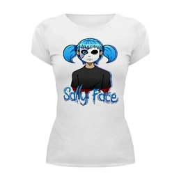 Заказать женскую футболку в Москве. Футболка базовая Sally Face   от T-shirt print  - готовые дизайны и нанесение принтов.