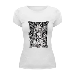 Заказать женскую футболку в Москве. Футболка базовая Howard Lovecraft T-Shirt от BigBrother - готовые дизайны и нанесение принтов.