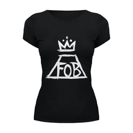 Заказать женскую футболку в Москве. Футболка базовая Fall Out Boy / Crown Logo от OEX design - готовые дизайны и нанесение принтов.