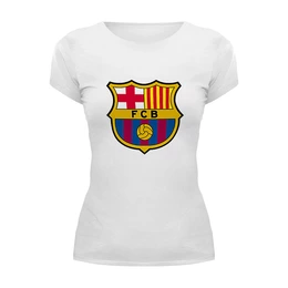 Заказать женскую футболку в Москве. Футболка базовая Barcelona от THE_NISE  - готовые дизайны и нанесение принтов.