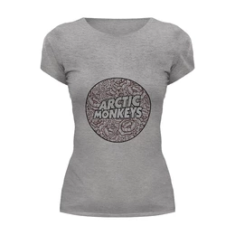 Заказать женскую футболку в Москве. Футболка базовая Arctic Monkeys от YellowCloverShop - готовые дизайны и нанесение принтов.