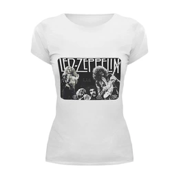 Заказать женскую футболку в Москве. Футболка базовая группа "Led Zeppelin" от Fedor - готовые дизайны и нанесение принтов.
