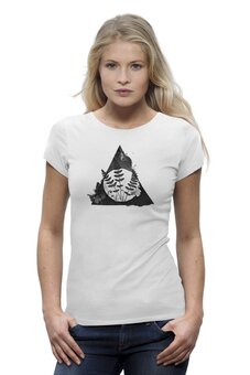Заказать женскую футболку в Москве. Футболка базовая Moon Fern от oneredfoxstore@gmail.com - готовые дизайны и нанесение принтов.