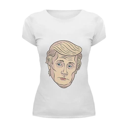 Заказать женскую футболку в Москве. Футболка базовая Путин Трамп от priceless - готовые дизайны и нанесение принтов.