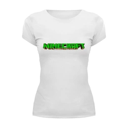 Заказать женскую футболку в Москве. Футболка базовая Minecraft от YellowCloverShop - готовые дизайны и нанесение принтов.