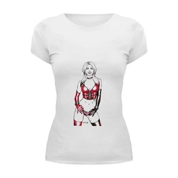 Заказать женскую футболку в Москве. Футболка базовая Harley Quinn от persival - готовые дизайны и нанесение принтов.