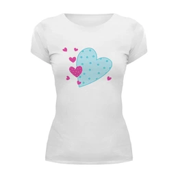 Заказать женскую футболку в Москве. Футболка базовая "LOVE" от Abstractiya - готовые дизайны и нанесение принтов.