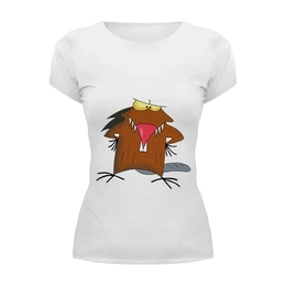 Заказать женскую футболку в Москве. Футболка базовая The Angry Beavers от Easy-store - готовые дизайны и нанесение принтов.