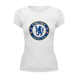 Заказать женскую футболку в Москве. Футболка базовая Chelsea FC от THE_NISE  - готовые дизайны и нанесение принтов.