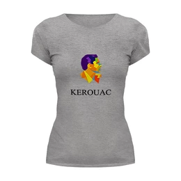 Заказать женскую футболку в Москве. Футболка базовая Jack Kerouac от Bhaskar  - готовые дизайны и нанесение принтов.
