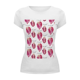 Заказать женскую футболку в Москве. Футболка базовая rose patel от okonit - готовые дизайны и нанесение принтов.