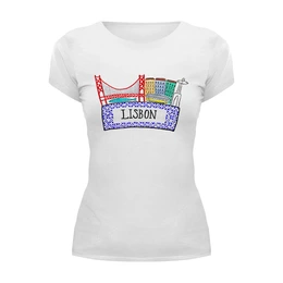 Заказать женскую футболку в Москве. Футболка базовая Lisbon от minnielle - готовые дизайны и нанесение принтов.