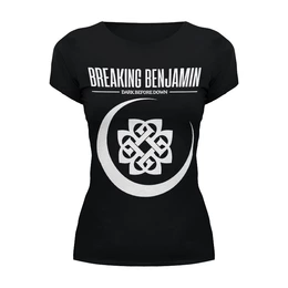 Заказать женскую футболку в Москве. Футболка базовая Breaking Benjamin от geekbox - готовые дизайны и нанесение принтов.