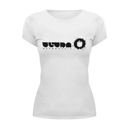 Заказать женскую футболку в Москве. Футболка базовая Ultra music от sidbase - готовые дизайны и нанесение принтов.