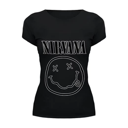 Заказать женскую футболку в Москве. Футболка базовая Nirvana от weeert - готовые дизайны и нанесение принтов.