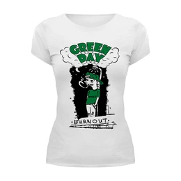 Заказать женскую футболку в Москве. Футболка базовая Green Day от geekbox - готовые дизайны и нанесение принтов.