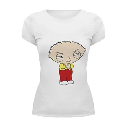 Заказать женскую футболку в Москве. Футболка базовая Stewie Griffin от YellowCloverShop - готовые дизайны и нанесение принтов.