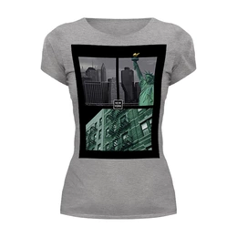 Заказать женскую футболку в Москве. Футболка базовая ✈ Urban Design ✈ от balden - готовые дизайны и нанесение принтов.