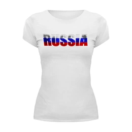 Заказать женскую футболку в Москве. Футболка базовая ☆RUSSIA☆ от balden - готовые дизайны и нанесение принтов.
