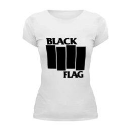 Заказать женскую футболку в Москве. Футболка базовая Black Flag от Pomidor - готовые дизайны и нанесение принтов.