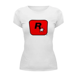 Заказать женскую футболку в Москве. Футболка базовая Rockstar Games от Nalivaev - готовые дизайны и нанесение принтов.