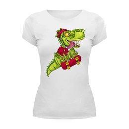 Заказать женскую футболку в Москве. Футболка базовая Dinosaurs от balden - готовые дизайны и нанесение принтов.