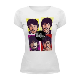 Заказать женскую футболку в Москве. Футболка базовая ✪ The Beatles ✪ от balden - готовые дизайны и нанесение принтов.