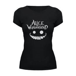 Заказать женскую футболку в Москве. Футболка базовая Alice in Wonderland от Leichenwagen - готовые дизайны и нанесение принтов.