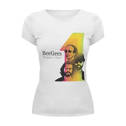 Заказать женскую футболку в Москве. Футболка базовая BeeGees \ БиДжис от KinoArt - готовые дизайны и нанесение принтов.