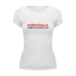 Заказать женскую футболку в Москве. Футболка базовая Roblox от THE_NISE  - готовые дизайны и нанесение принтов.