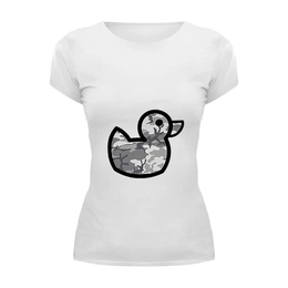 Заказать женскую футболку в Москве. Футболка базовая "No Kidding!" T-Shirt от Just kidding - готовые дизайны и нанесение принтов.