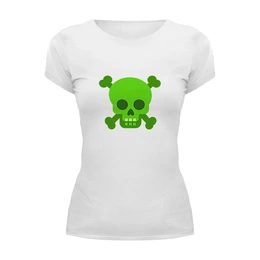 Заказать женскую футболку в Москве. Футболка базовая черепушка  от THE_NISE  - готовые дизайны и нанесение принтов.