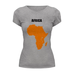 Заказать женскую футболку в Москве. Футболка базовая Африка 5 от Виктор Гришин - готовые дизайны и нанесение принтов.