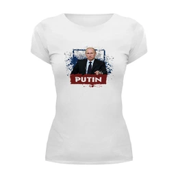 Заказать женскую футболку в Москве. Футболка базовая Россия от THE_NISE  - готовые дизайны и нанесение принтов.