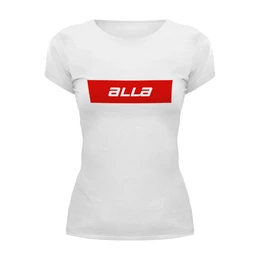 Заказать женскую футболку в Москве. Футболка базовая Имя Alla от THE_NISE  - готовые дизайны и нанесение принтов.
