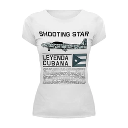Заказать женскую футболку в Москве. Футболка базовая Shooting Star от Рустам Юсупов - готовые дизайны и нанесение принтов.