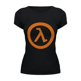 Заказать женскую футболку в Москве. Футболка базовая Half Life от Vitun - готовые дизайны и нанесение принтов.