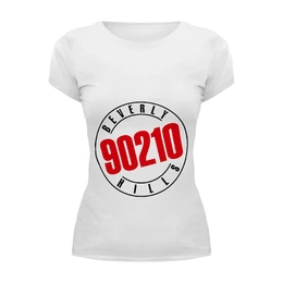Заказать женскую футболку в Москве. Футболка базовая 90210 от Vinli.shop  - готовые дизайны и нанесение принтов.