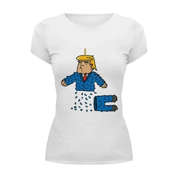 Заказать женскую футболку в Москве. Футболка базовая Трамп от trugift - готовые дизайны и нанесение принтов.